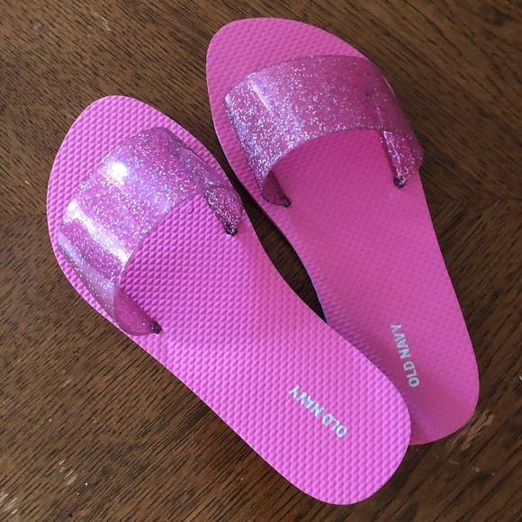 OLD NAVY - Pink Slides with Sparkles! - Picture 2 of 3